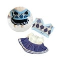 thumbnail image 6 of LeeQinersw 2 Pieces 20cm Doll Clothes Set Doll JK Skirt Outifits Adorable Costumes Handmade Blue, 6 of 9