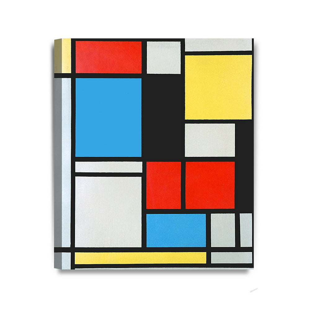 DecorArts - Ater Piet Mondrian Composition in blue, red and yellow ...