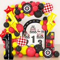 thumbnail image 4 of Coche de carreras de dibujos animados de UNITSED para decoración de fiesta con rayo, 4 of 7