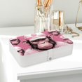 thumbnail image 6 of Monkey Portable PU Leather Earring Holder Storage Box Display Case with Removable Compartment, 6 of 6
