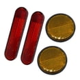 thumbnail image 3 of Reflector de motocicleta de 4 piezas de repuesto premium, advertencia reflectante Estilo A Rojo Amarillo, 3 of 9