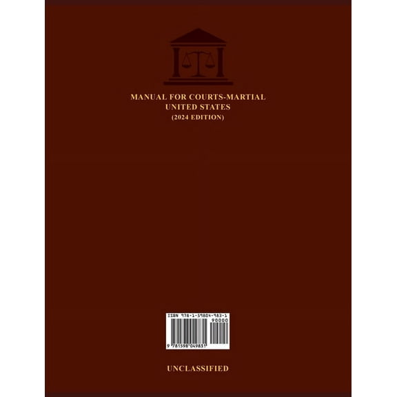 Manual for Courts-Martial United States (2024 Edition) (Paperback)(Large Print)