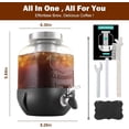 thumbnail image 4 of Cold Brew Coffee Maker, 1 Gallon Iced Coffee Maker With Stainless Steel Filter, Heavy Duty Glass Cold Brew Pitcher With Stainless Steel Spigot, Mason Jar Cold Brew Coffee Maker  Iced  Maker, 4 of 6