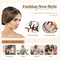 thumbnail image 3 of U Shape Fashion Tooth Hair Comb Headband, Wavy Hair Band High Cranium Head Bands, Reversible Korean Headbands for Women Girls (Black-2pcs, standard), 3 of 7