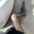 thumbnail image 3 of Medias de rejilla negras con letras anti-gancho finas de moda de primavera y otoño medias negras sexys para mujer, 3 of 6
