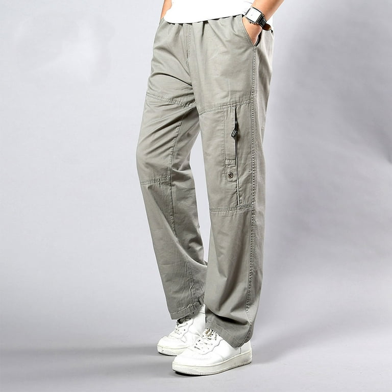 Eashery Cargos for Men Cotton Cargo Work Pants Classic Fit Easy