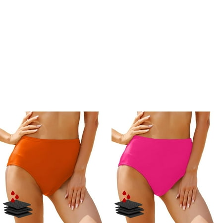 Wijhcboe 2 Pack Women s Swim Bottoms Black High Waisted Bikini Long Swim Pants for Women Bottoms Retro Basic Full Swimming Pants for Women Loose Coverage Swimsuit Mid Waist Swim Bottom Bathing Suit