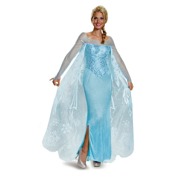 Elsa Frozen Prestige Ice Queen Dress Woman's Costume Adult X-Large 18-20