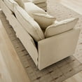 thumbnail image 4 of 2-Seater Cloud Sofa, Modern Sectional Couch, Double-Layer Upholstered Seat Cushion, Breathable Chenille Fabric, Apartment Use, Beige, 4 of 6