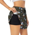 thumbnail image 2 of Disketp Cosmic Print Women's Shorts Workout Shorts for Athletic Gym Running Shorts with Phone Pockets Large, 2 of 8