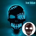 thumbnail image 3 of Máscara LED de Halloween de 2 piezas - Máscara iluminada Máscaras LED Máscara aterradora de alambre EL para mascarada Cosplay Máscara facial iluminada, 3 of 3
