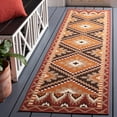 thumbnail image 2 of SAFAVIEH Veranda Johann Geometric Indoor/Outdoor Runner Rug, Rust/Red, 2'3" x 6'7", 2 of 7