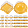 thumbnail image 4 of 100pcs Cake Packaging Boxes Mini Muffin Holders Plastic Containers, 4 of 5