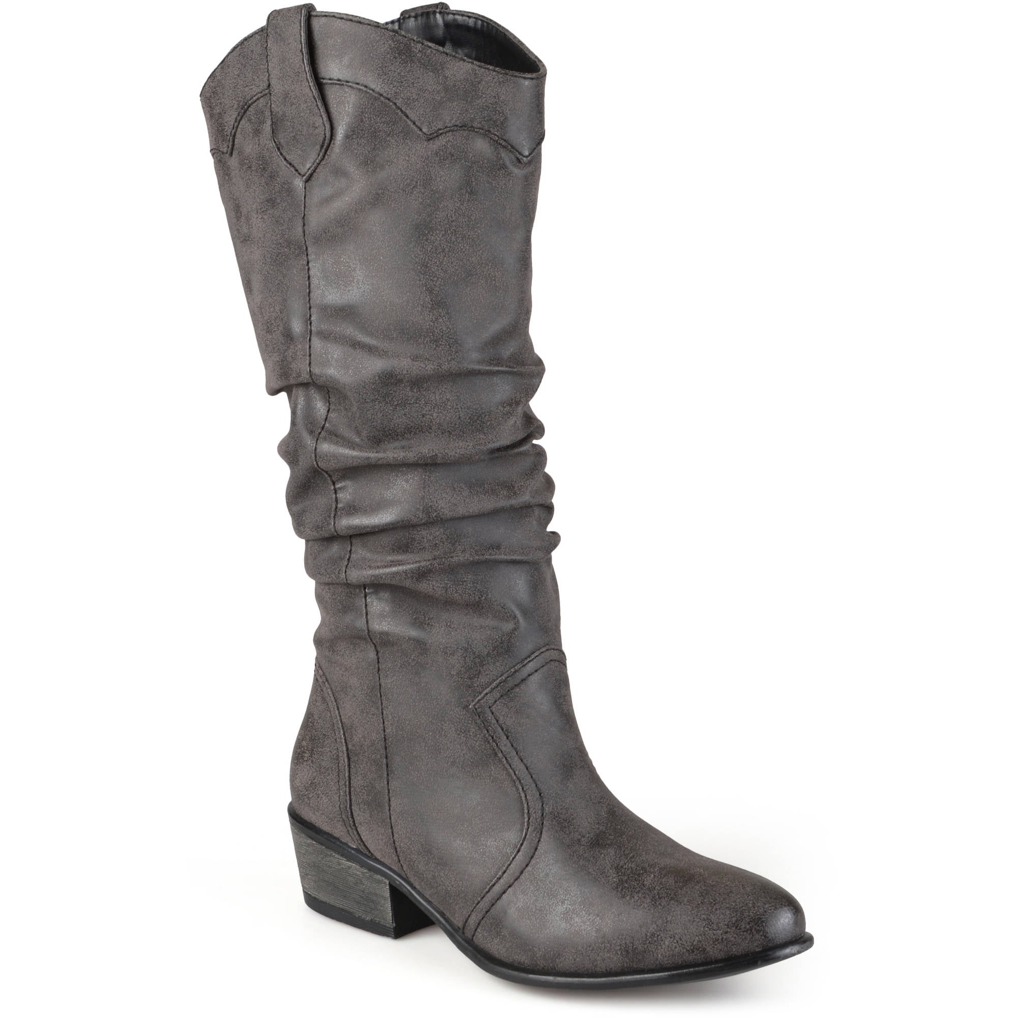 brown slouch riding boots