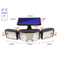 thumbnail image 5 of Lámpara solar de pared para exteriores, LED, 3 cabezales, 192 LED, detector, 5 of 5