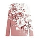 thumbnail image 4 of Ailaofu Long Sleeve Shirts for Women Fall Fashion Basic Trendy V-neck Floral Printed Casual Tops, 4 of 5