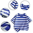thumbnail image 3 of FLMEI Kids Toddler Boys Cotton T-Shirts Baby Boys Striped Casual Tees Tops Summer Short-Sleeved Tees Shirts for 1-12 Years, 3 of 8