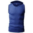thumbnail image 3 of H2H Men's Casual Slim Fit Hoodie Tank Tops Sleeveless Shirts Gym Workout Top with Various Colors (JPSK05), 3 of 5