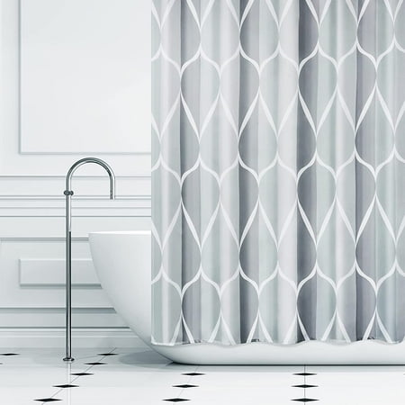 Zmleve Grey Fabric Geometric Shower Curtain W 60 X H 72 Waterproof Design And Polyester Quick Drying Weighted Hem Stall Size Curtains Set For Bathroom Durable Washable With 12 Hooks Canada Zmleve Grey Fabric Geometric Shower, Geometric Shower Curtain Uk