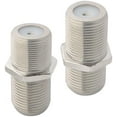 thumbnail image 2 of Conectores coaxiales RF tipo F Adaptador RG6 Conector de antena hembra F hembra a conector coaxial hembra Conector de cable tipo F (agujero) para antena de TV, niquelado Paquete de 2 Fokelyi CZDZ-ST37-1, 2 of 5