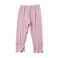 thumbnail image 6 of Usaibhir 4-Pack Girls' Capris Leggings Summer Thin Modal Cotton Kids 3/4 Tights for Kids 3-12 Years, 6 of 12