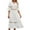 White formal dresses, variant on Wycnly Formal Dresses for Women Wedding Guest Elegant Lace Patchwork Swing A Line Dresses V-Neck Elbow-Length Solid 2025 Summer Long Dress White s