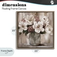 thumbnail image 4 of Stupell Industries Shabby Chic Ivory Magnolias Vase Brown Floating Frame Canvas Art, 25 x 25, by Nan, 4 of 8