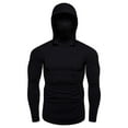 thumbnail image 3 of Mens Casual Hooded Collar Drawstring Hoodies Long Sleeve Pullover Sweatshirts with Mask Fall Outdoor Pocket Hoodie, 3 of 7