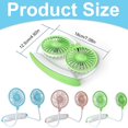 thumbnail image 3 of Portable Neck Fan, 360 Degree Adjustable Personal Fan, Rechargeable Hands-Free Wearable Fan for Working Office Reading Travel Outdoor Sports, Dual Head Rotatable Face Fan for Women Men, Pink, 3 of 9