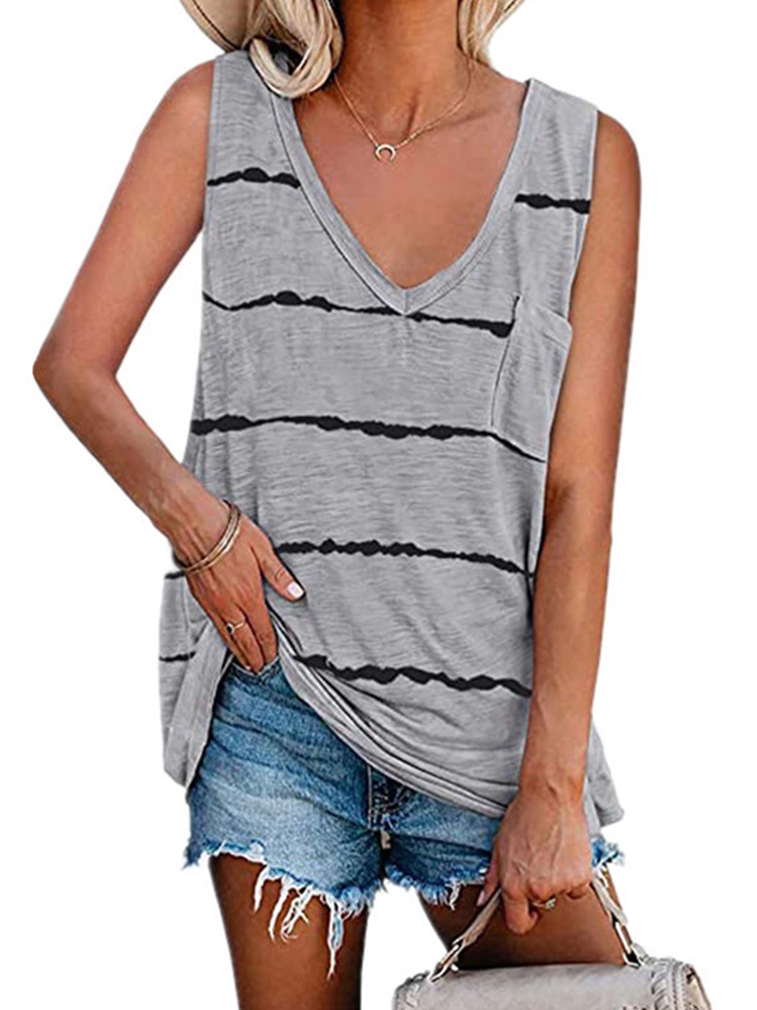 Stripes Printed Sleeveless Slim Fit Crop Tank Top
