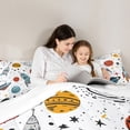 thumbnail image 4 of Homewish Space Ship Rocket 7-Piece Twin Bedding Sets,Cartoon Universe Planet Bedding Comforter Set,Colorful Stars Print Sheet Sets For Teens,Breathable Home Decor, 4 of 8