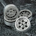 thumbnail image 4 of Aluminum Alloy Silver 2.2" (Pack of 4) RC Crawler Wheels Rims for 1/10 Scale Car, 4 of 6