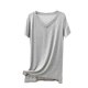 thumbnail image 1 of Fiudx Ofertas Flash Del Día Solo En Línea Camisa Informal Fina y Básica para Mujer, Top/Camisa Ajustada de Manga Corta con Cuello Redondo y Longitud Media, 1 of 4