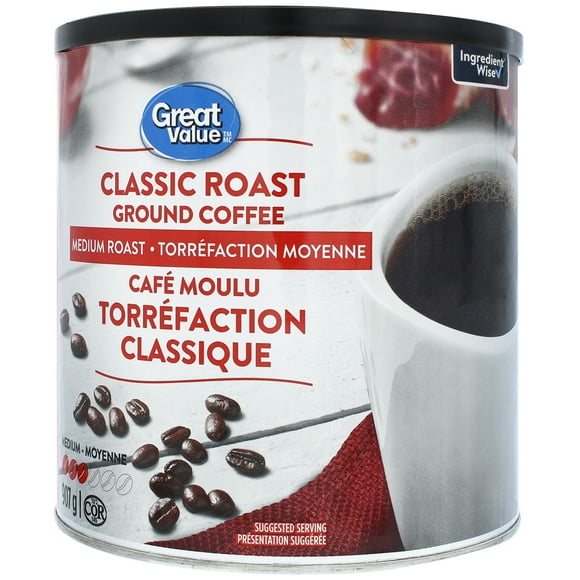 Great Value Classic Roast Ground Coffee, 907 g