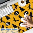thumbnail image 2 of Long Mouse Pads for Desk,Halloween Black Cats Witches and Pumpkins Desk Mats on Top Of Desks, Desk Mouse Pad Extra Large with 3mm Non-Slip Base and Stitched Edge for Gaming,Work,Home 47.3"x23.6", 2 of 5
