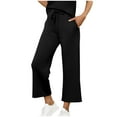 thumbnail image 5 of Kaemgyyd Sweatpants Women Lightweight Wide Leg Flowy Cropped Trousers Comfy Lounge Elastic Waist Drawstring Yoga Pants, 5 of 7