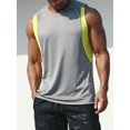 thumbnail image 4 of TFixol Chaleco deportivo para hombre Transpirable Secado rápido Empalme Agradable para la piel Correr Fitness Gimnasio, 4 of 8
