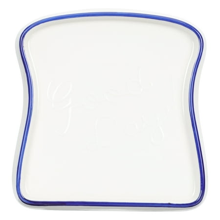 

Toast Shape Ceramic Meal Tray Household Food Plate Breakfast Meal Storage Plate