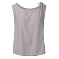 thumbnail image 4 of HBFAGFB Débardeurs pour Femmes Col Rond Sans Manches Gilet Léger Vêtements d'Été à la Mode Violet Taille P, 4 of 5