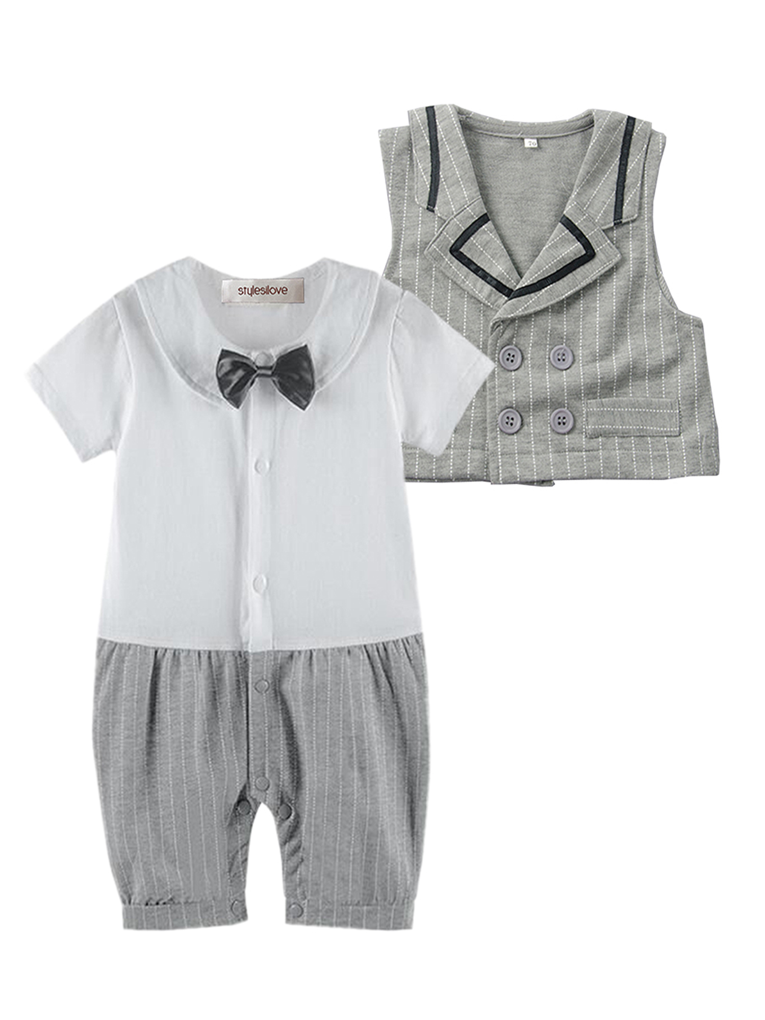 baby boy tuxedo romper