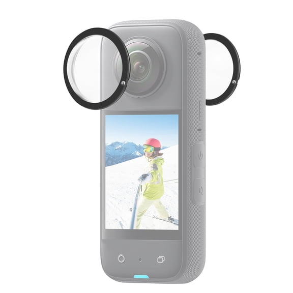 For Insta360 X3 QKOO Lens Guard PC Protective Cover(Black)