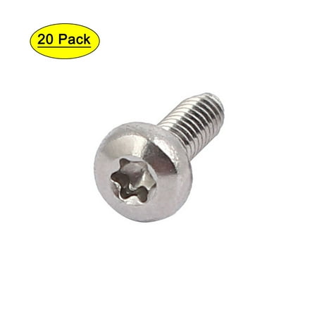 

M2 x 6mm 304 Stainless Steel Torx Pan Head Screws Bolts Fasteners 20pcs