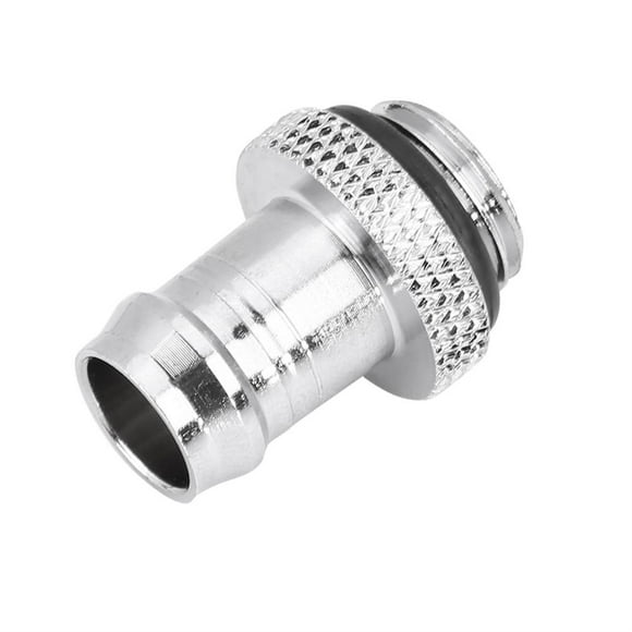 Peahefy Raccord de Tuyauterie Doux, G1/4 barb, G1/4 Filetage à Raccord de 3/8 barb Tube Doux Chromé pour Refroidissement par Eau PC