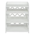 thumbnail image 2 of Zimtown Big Space Display Side Table Wood Plastic Board 4-storey Locker Bedside Cabinet Tea Table Coffee Table White, 2 of 9