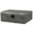 thumbnail image 3 of Uttermost Lalique Contemporary Wood Faux Shagreen Art Deco Box in Gray, 3 of 5