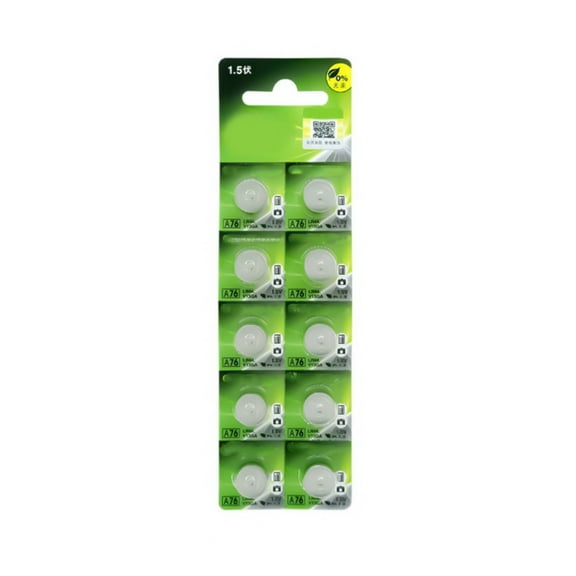 10PCS AG13 Button Cell LR44 A76 357 357A LR1154 SR1154 SR44 GP76 Button Battery