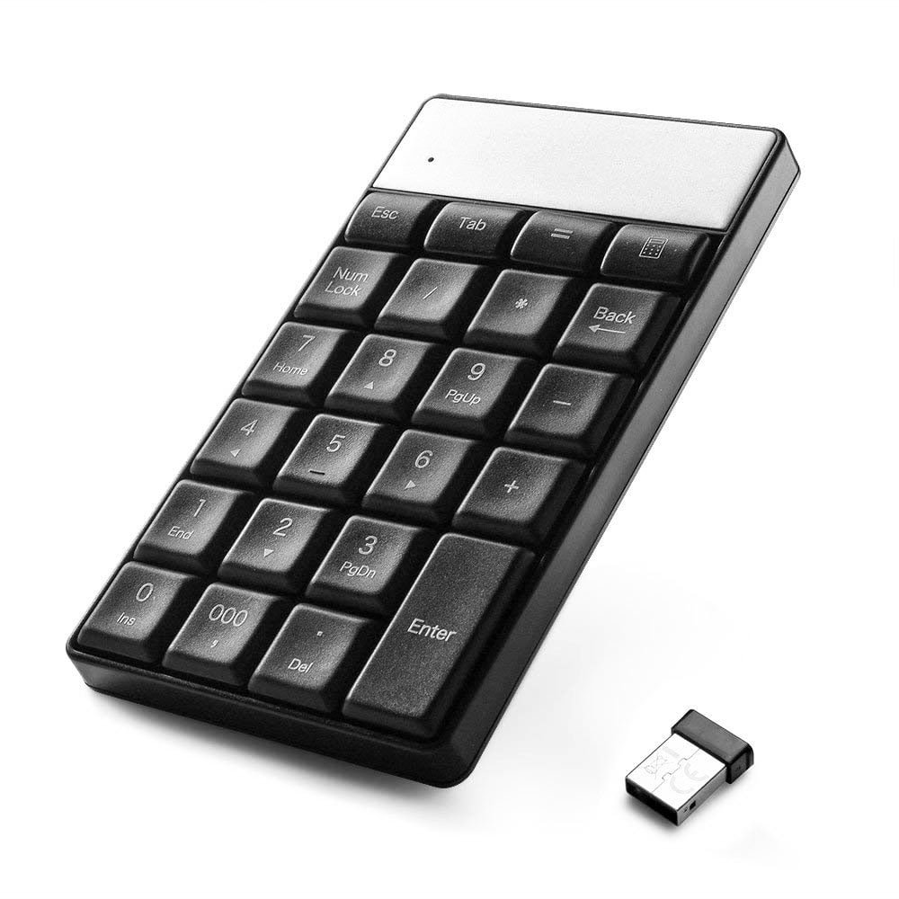 Numeric Keypad WADEO Wireless Portable Slim Mini Number Keyboard with