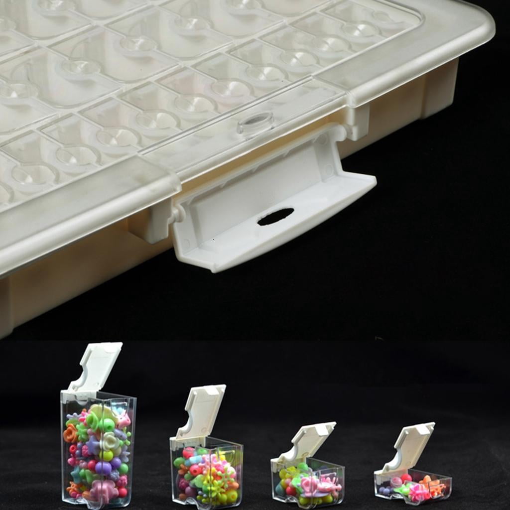 Osdhezcn Transparent Bead Storage Container Multi Compartment Jewelry Organizer for Beads and Small Accessories Sorting Tray