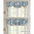thumbnail image 4 of Tie Up Valance Curtain for Kitchen,Retro Ocean Sea Turtle Starfish Rod Pocket Short Curtains Adjustable Tie-Up Shade Valances,Marine Coral Shell Seahorse Window Treatment for Bathroom Living Room, 4 of 8
