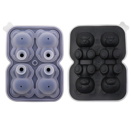 

Hopiumy Silicone Cartoon Teddy Bear Mold Spill Proof Easy Release Food Grade Cute Ice Bear Shape Molds for Chocolate Juice Water